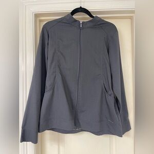 Healing hands grey scrub jacket